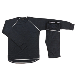 Cold/Typhoon Cold Dame Skiundertøj Merinould - Sort