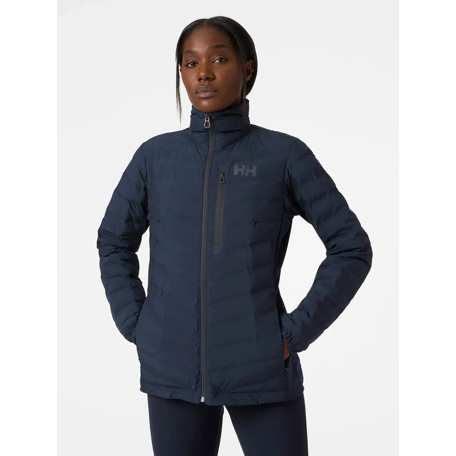 Helly Hansen W HP Hybrid Insulator Jakke - Navy Med Sort Logo 3 Helly Hansen W HP Hybrid Insulator Jakke - Navy Med Sort Logo - Billede 3