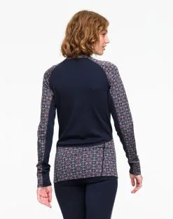 Kari Traa Rose Light Half-Zip Uldundertrøje Dame - Royal Blue -Tilbud Try Ski Butik 611363 ROSE LIGTH HZ ROYAL MODEL 2 Karitraa