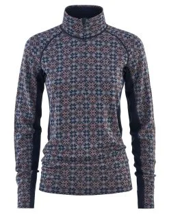 Kari Traa Rose Light Half-Zip Uldundertrøje Dame - Royal Blue