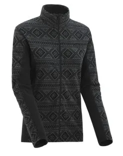 Kari Traa Flette Fleece Jakke / Trøje Dame -Tilbud Try Ski Butik 622061 Flette Fleece BLACK PRODUCT 1 Karitraa