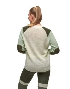 Kari Traa Fære Knit Sweater Dame - Minty -Tilbud Try Ski Butik 622347 FaRE KNIT minty MINTY MODEL 2 Karitraa