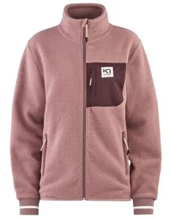 Kari Traa Røthe Fleece Trøje / Jakke -Tilbud Try Ski Butik 622569 Rothe Midlayer Fleece Jacket RTAUPE PRODUCT 1 Karitraa