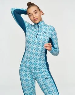 Kari Traa Rose H/Z Højhalset Skiundertrøje Med Lynlås – 100% Merinould -Tilbud Try Ski Butik 622691 Frost Model 1