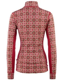Kari Traa Rose H/Z Højhalset Skiundertrøje Med Lynlås – 100% Merinould -Tilbud Try Ski Butik 622691 red product 2 1
