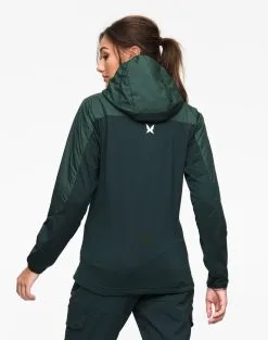 Kari Traa Sanne Hybrid Jakke Dame - Pine Dark Green -Tilbud Try Ski Butik 622758 Sanne Hybrid PINE MODEL 2 Karitraa