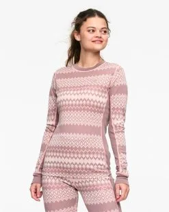 Kari Traa Agnes 2.0 Langærmet Trøje -Tilbud Try Ski Butik 623143 Taupe model 1