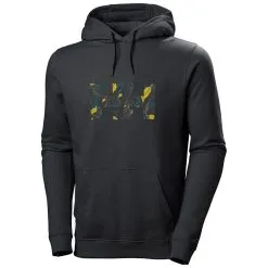 Helly Hansen F2F Organic Coton Hoodie Bomulds Herrehættetrøje - Ebony