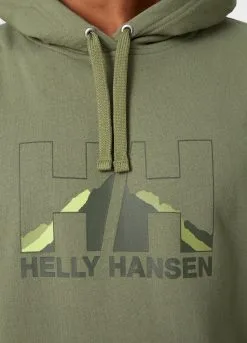 Helly Hansen Nord Graphic Pullover Hoodie - Lav Green -Tilbud Try Ski Butik 62975 422 feature1