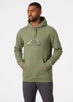 Helly Hansen Nord Graphic Pullover Hoodie - Lav Green -Tilbud Try Ski Butik 62975 422 onbody1