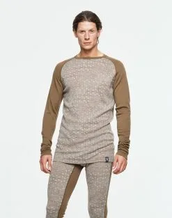 Bula Geo Merino Wool Crew Skiundertrøje Herre -Tilbud Try Ski Butik 720510 GEO MERINO WOOL CREW MOSS MODEL 1 Bula