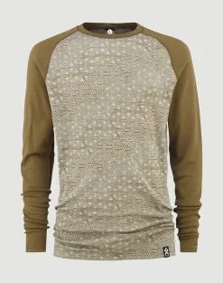 Bula Geo Merino Wool Crew Skiundertrøje Herre -Tilbud Try Ski Butik 720510 GEO MERINO WOOL CREW MOSS PRODUCT 1 Bula