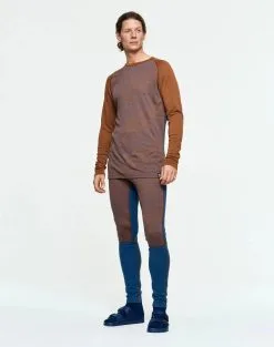 Bula Geo Merino Wool Crew Skiundertrøje Herre -Tilbud Try Ski Butik 720510 GEO MERINO WOOL CREW WALNUT MODEL 3 Bula