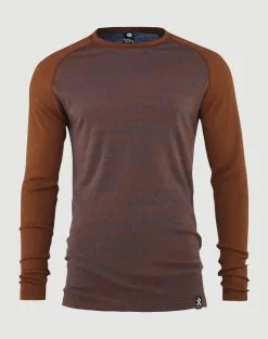 Bula Geo Merino Wool Crew Skiundertrøje Herre -Tilbud Try Ski Butik 720510 GEO MERINO WOOL CREW WALNUT PRODUCT 1 Bula