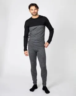 Bula Retro Wool Crew Skiundertrøje Herre -Tilbud Try Ski Butik 720573 Retro Merino Wool Crew BLACKM MODEL 3 Bula