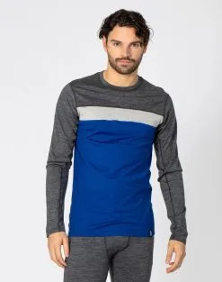 Bula Retro Wool Crew Skiundertrøje Herre -Tilbud Try Ski Butik 720573 Retro Merino Wool Crew LAPIS MODEL 1 Bula