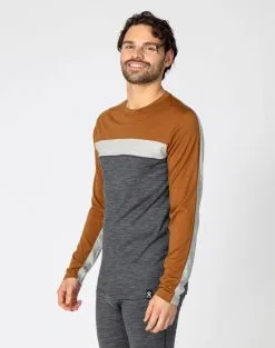 Bula Retro Wool Crew Skiundertrøje Herre -Tilbud Try Ski Butik 720573 Retro Merino Wool Crew RUBBRM MODEL 1 Bula