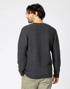 Bula Skeg Wool Sweater Striktrøje Herre -Tilbud Try Ski Butik 720795 Skeg Wool Sweater DGREY MODEL 2 Bula