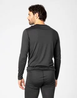 Bula Aztec Merino Wool Crew Skiundertøj Sæt Herre -Tilbud Try Ski Butik 720817 Aztec Merino Wool Crew DGREY MODEL 2 Bula