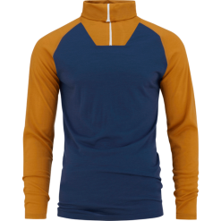 BULA Retro Wool Mix H/Z Skiundertrøje Herre - Denim