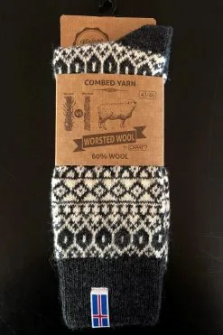 Charm Ragsokker 60% Uld - Grå