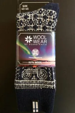 Charm Ragsokker 60% Uld - Marine