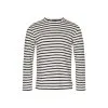 Sea Ranch Hugo Stribet Langærmet T-shirt - Ecru/SR Navy