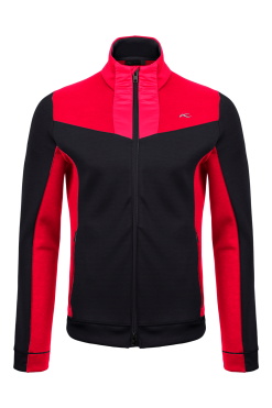 Kjus Men Formula Midlayer Jacket - Black/Carmine