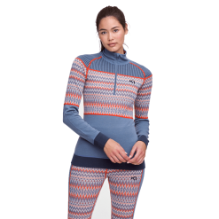 Kari Traa Silja Wool Half-Zip – 100 % Merinould -Tilbud Try Ski Butik KariTraa SiljaHZ SailPigeFront