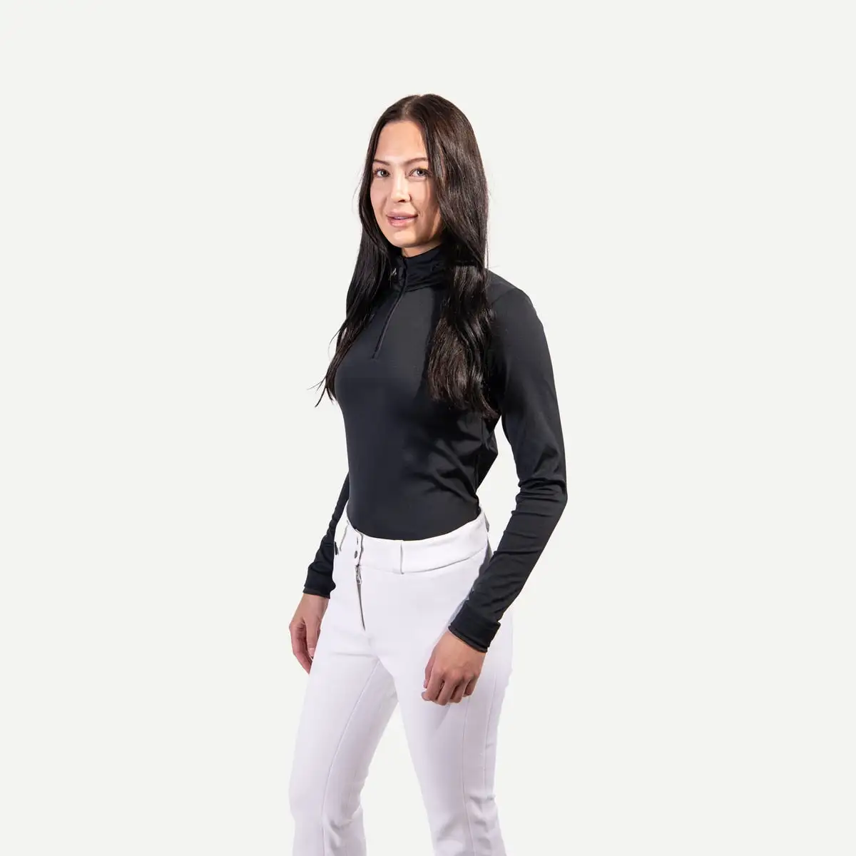Kjus Feel Woman Halfzip Skiundertrøje Dame - Black Melange 5 Kjus Feel Woman Halfzip Skiundertrøje Dame - Black Melange - Billede 5