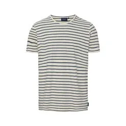 Sea Ranch Pontus Tee - Ecru/Insignia Blue