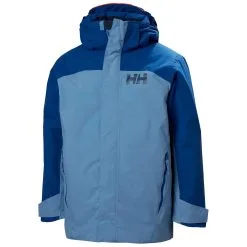 Helly Hansen Juniors' Level Ski Jacket - Skijakke Børn -Tilbud Try Ski Butik helly hansen juniors level skijakke blue fog 41728 625 2 main