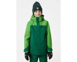 Helly Hansen Juniors' Level Ski Jacket - Skijakke Børn -Tilbud Try Ski Butik helly hansen juniors level skijakke malachite 41728 486 3 onbody1