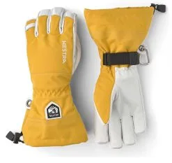 Hestra Army Leather Heli Ski 5-finger Skihandsker Dame / Herre -Tilbud Try Ski Butik hestra army leather heli ski 5 finger skihandsker 30570 460 mustard