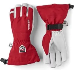 Hestra Army Leather Heli Ski 5-finger Skihandsker Dame / Herre -Tilbud Try Ski Butik hestra army leather heli ski 5 finger skihandsker 30570 560 red