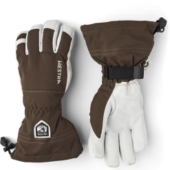 Hestra Army Leather Heli Ski 5-finger Skihandsker Dame / Herre -Tilbud Try Ski Butik hestra army leather heli ski 5 finger skihandsker 30570 780 espresso