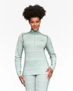 Kari Traa Maud Half-Zip Skiundertrøje Dame -Tilbud Try Ski Butik kari traa maud skiundertoj 611369 Sage model 1