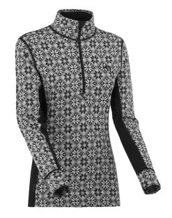 Kari Traa Rose H/Z Skiundertøj Sæt Dame - 100% Merinould -Tilbud Try Ski Butik kari traa rose half zip skiundertroeje black 622691 product 2