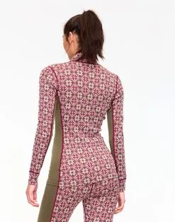 Kari Traa Rose H/Z Højhalset Skiundertrøje Med Lynlås – 100% Merinould -Tilbud Try Ski Butik kari traa rose half zip skiundertroeje tweed 622691 model 2