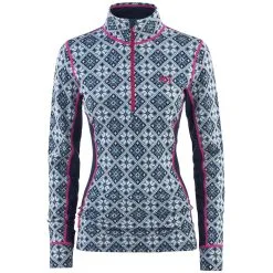 Kari Traa Rose H/Z Skiundertøj Sæt Dame - 100% Merinould -Tilbud Try Ski Butik kari traa rose halfzip skiundertroeje 622691 royal product 1
