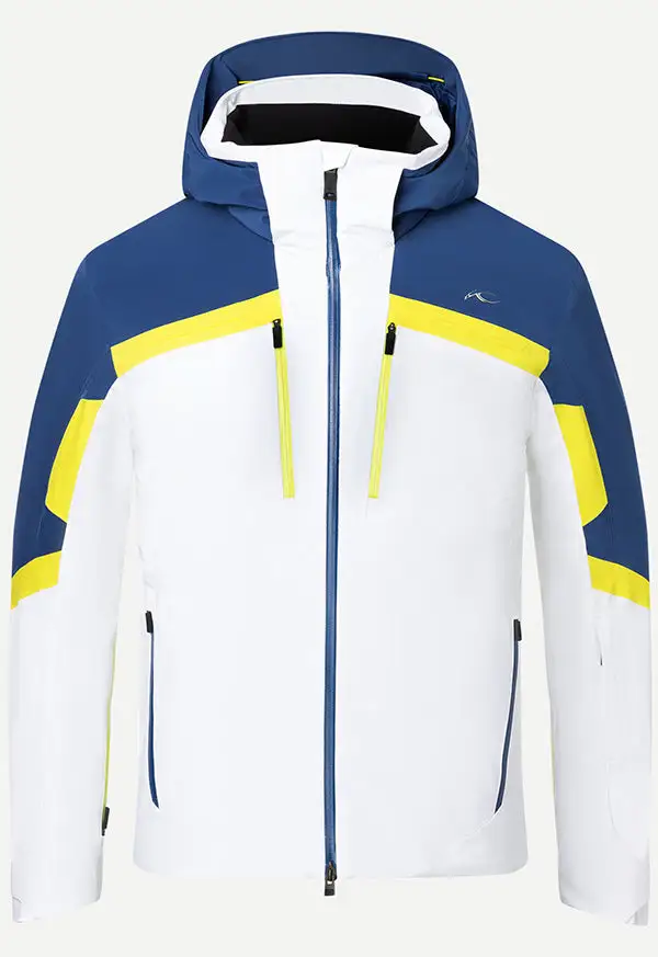 Kjus Speed Reader Herrejakke - Hvid, Gul Og Blå 1 Kjus Speed Reader Herrejakke - Hvid, Gul Og Blå